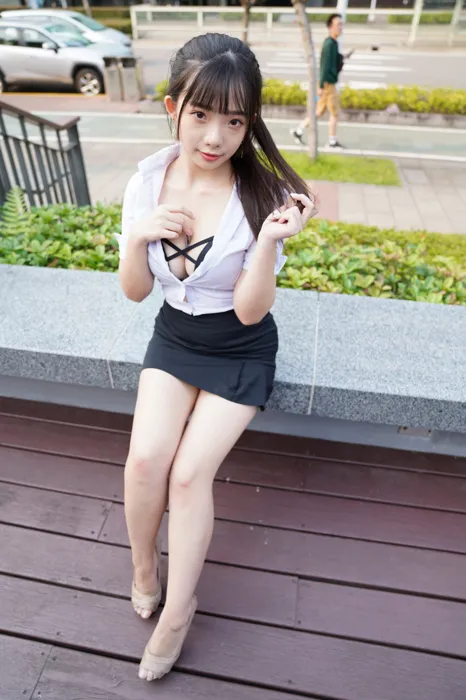 [Mzsock] NO.078 Chen Jialin OL short skirt high heels beautiful legs outdoor shot street photography#[100P]-35