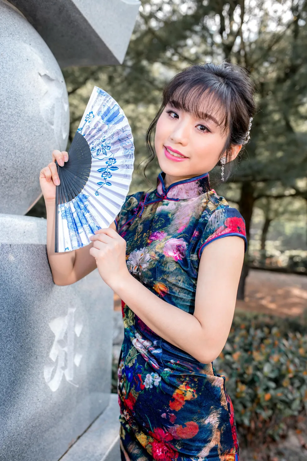 [Mzsock] NO.194 Yu Chen short cheongsam high heels beautiful legs street photography#[105P]-53